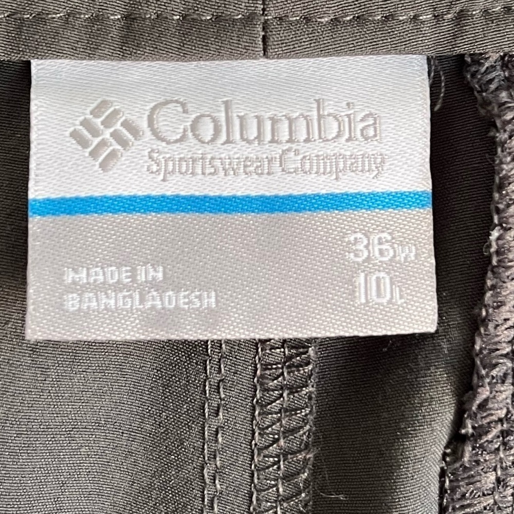 Columbia Men's Lightweight Dark Gray Dry-fit Hiking shorts Size 36 W 10”… - Picture 6 of 8